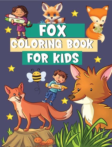 Fox coloring book for kids