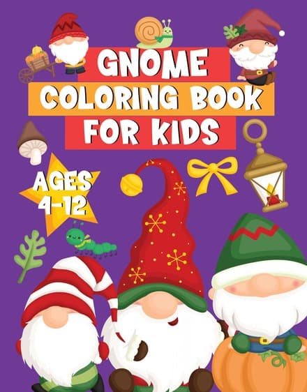 Gnome coloring book for kids